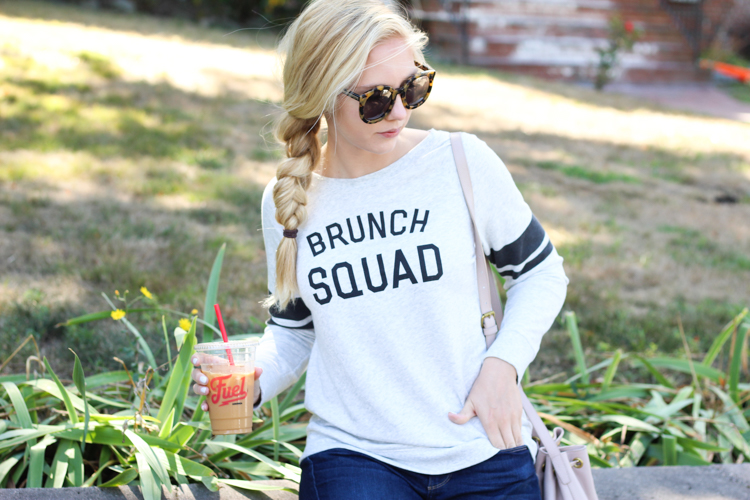 brunch squad sweatshirt from old navy, old navy style, fall style, comfy fall style, casual fall style, casual style blogger