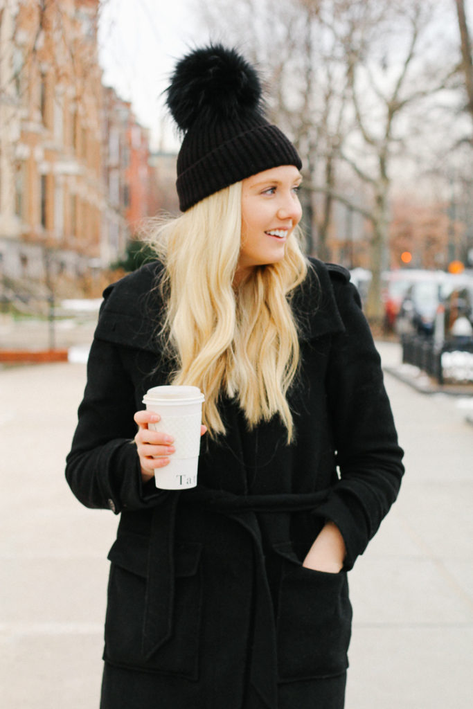 Pom pom beanie winter style inspiration