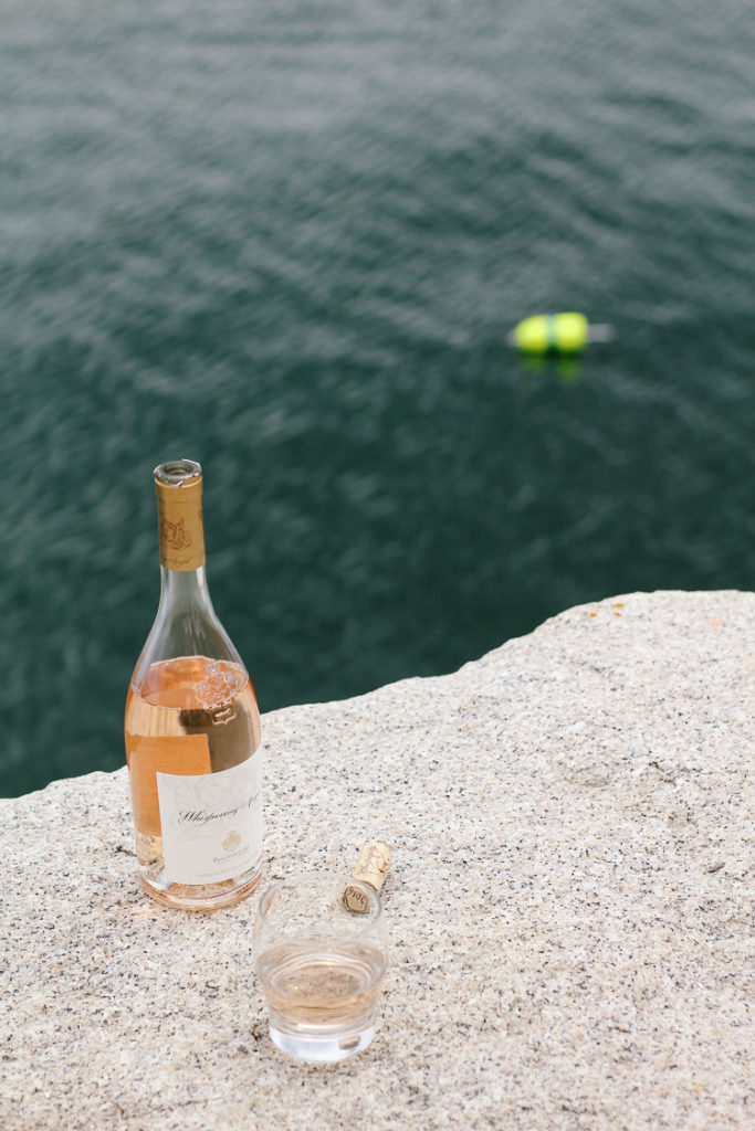 rosé in New England | whispering angel rosé | whispering angel wine | wine near the ocean | rosé | inn at diamond cove portland maine | where to stay in portland maine | great diamond island portland maine | maine getaway | maine summer |