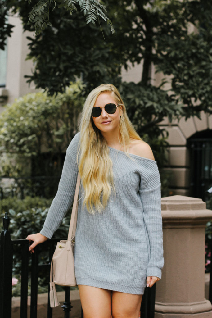 Missguided sweater dress fall outfit