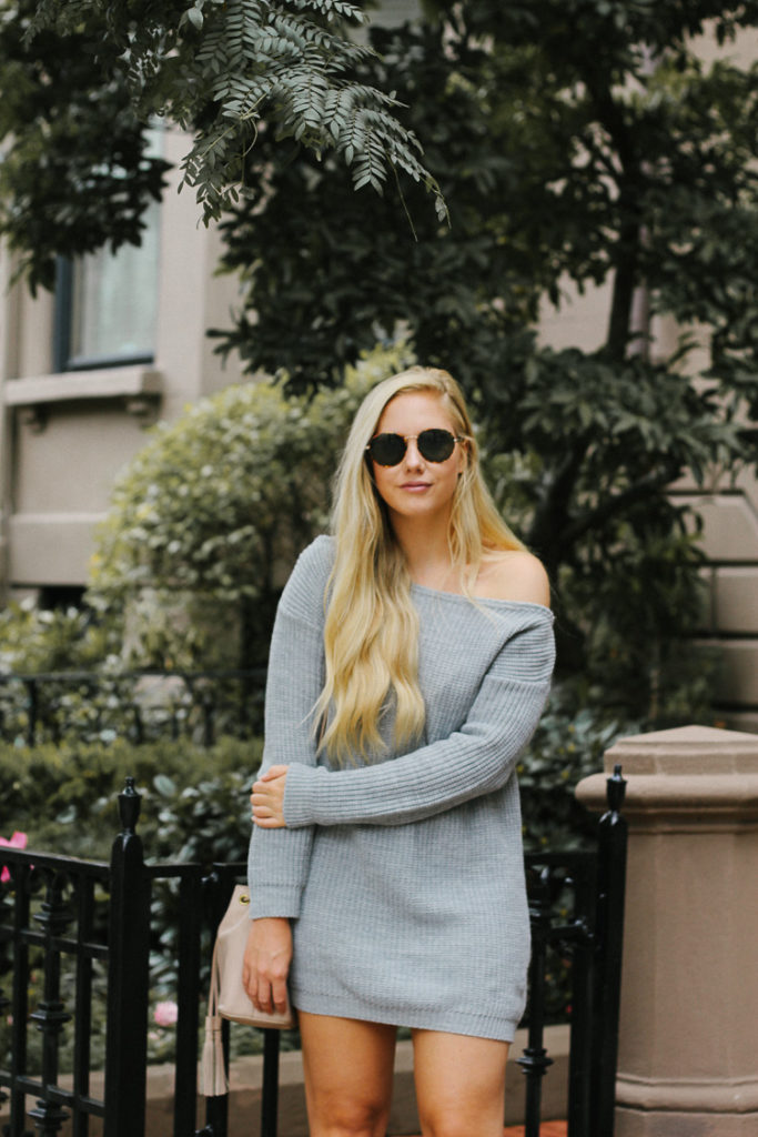 fall outfit idea: Missguided sweater dress