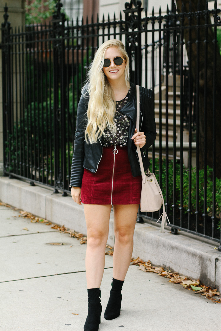 Brown suede skirt jacket best sale