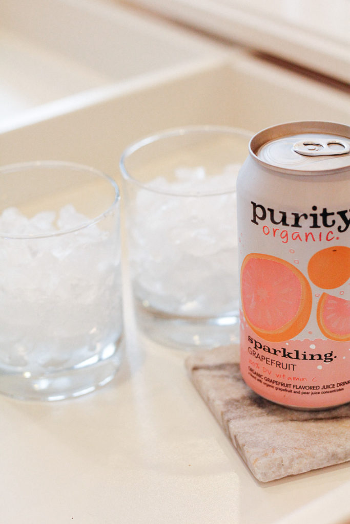 vodka grapefruit rosemary cocktail with purity organic