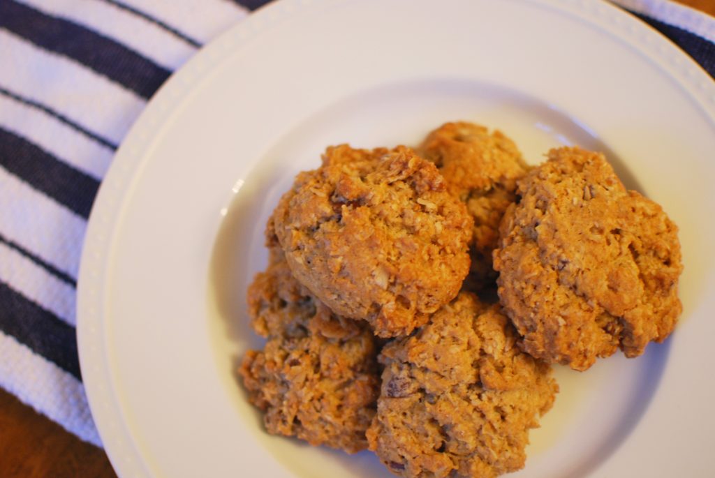 coconut ginger chocolate chip oatmeal cookies