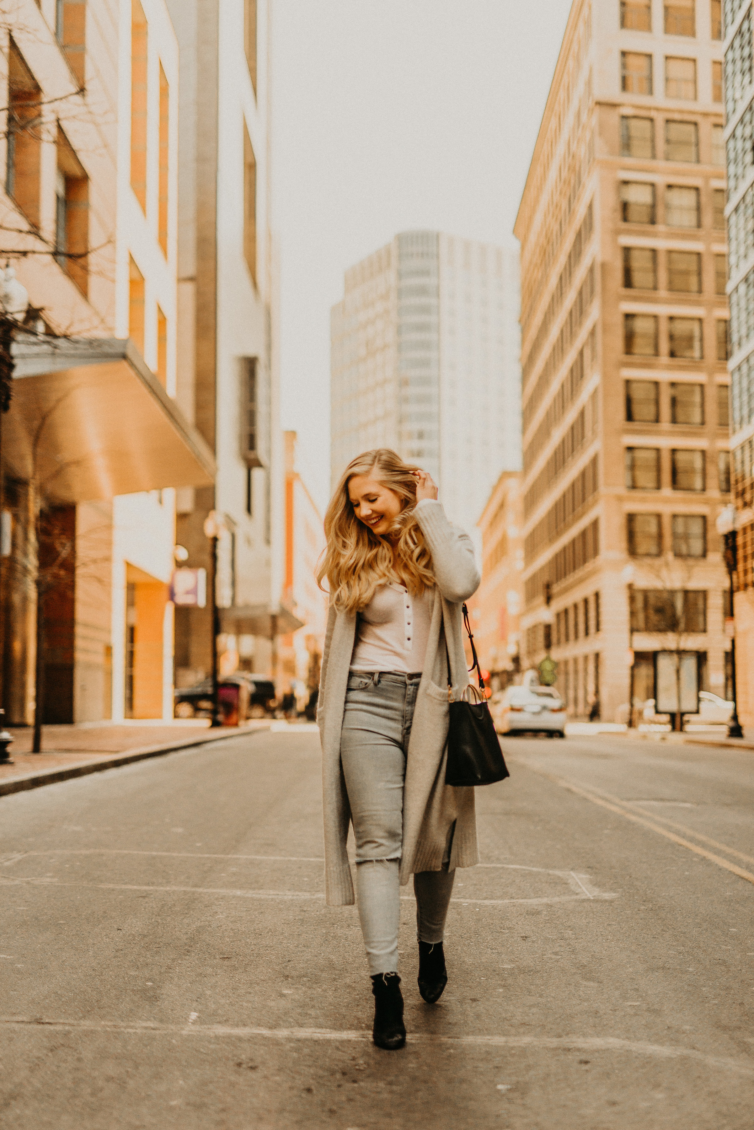 neutral layers in Boston's Downtown Crossing