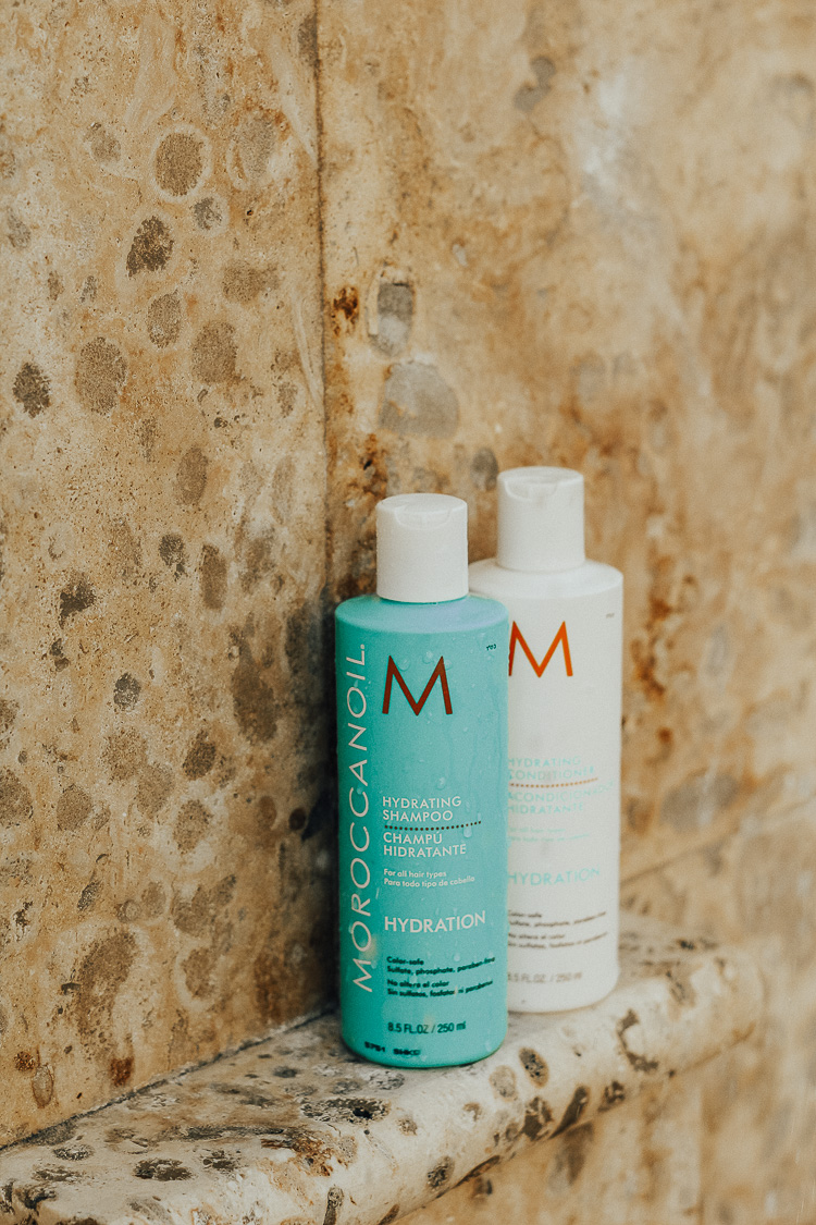 get hydrated hair with moroccanoil hydrating shampoo and conditioner hair products