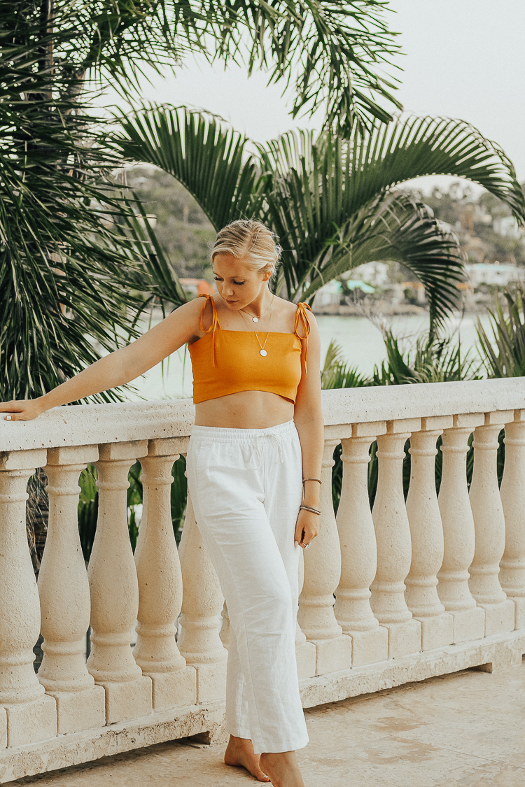 Vacation Style: Cropped Tank + Linen Pants in St. John, USVI