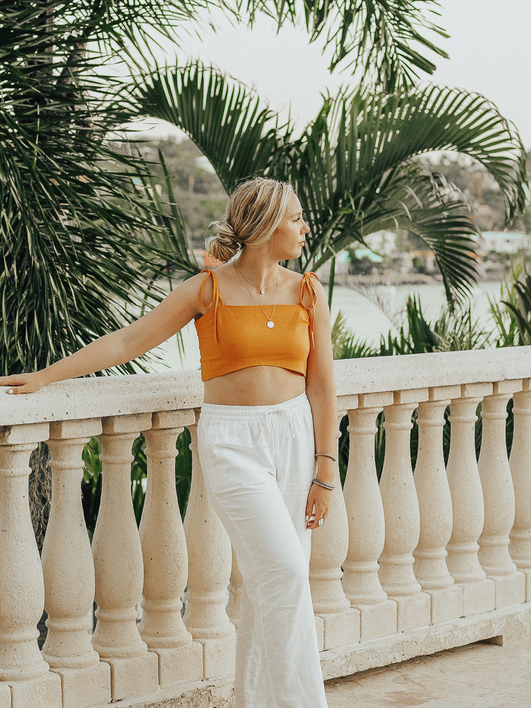 Vacation Style: Cropped Tank + Linen Pants in St. John, USVI