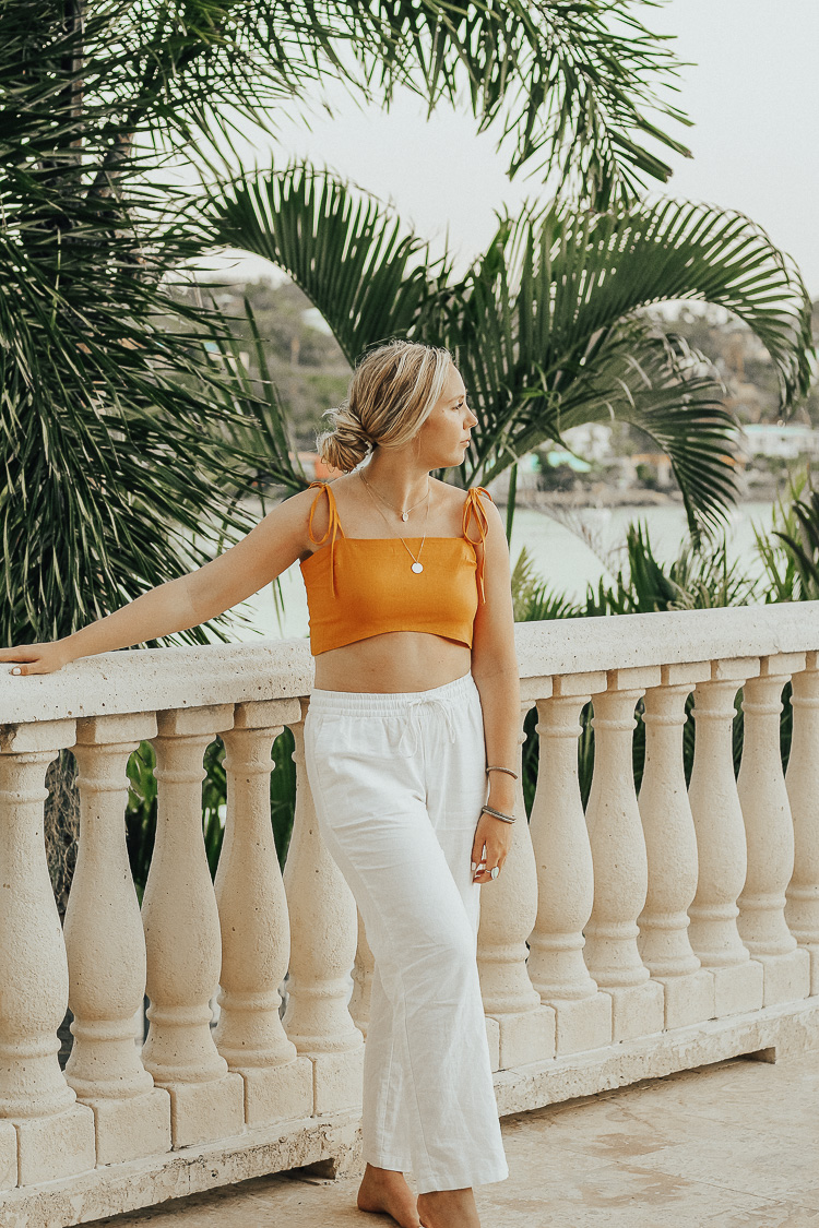 Vacation Style: Cropped Tank + Linen Pants in St. John, USVI