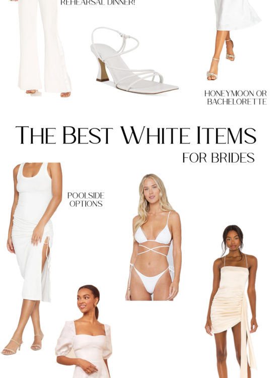 the best white outfits for brides | best white dresses for brides | white jumpsuits for brides | white items for brides | white clothes for brides