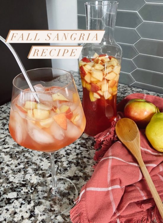 fall sangria recipe | fall sangria with white wine, vodka, apple cider, cranberry juice, and ginger beer | best fall cocktails | easy fall cocktail recipe