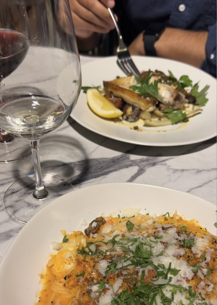 where to eat dinner in Boston | Little Whale dinner in Boston | lobster pasta in boston